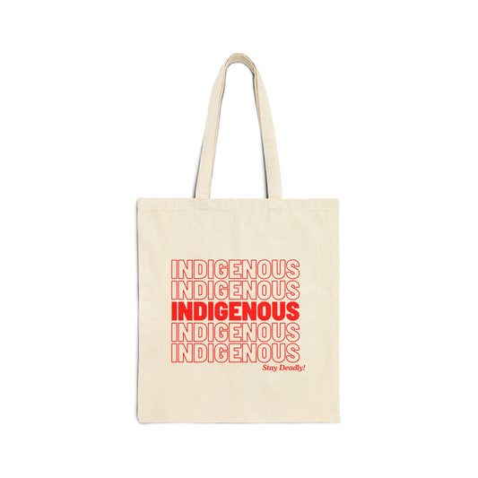 Indigenous Awareness Cotton Canvas Tote Bag - Stay Deadly!